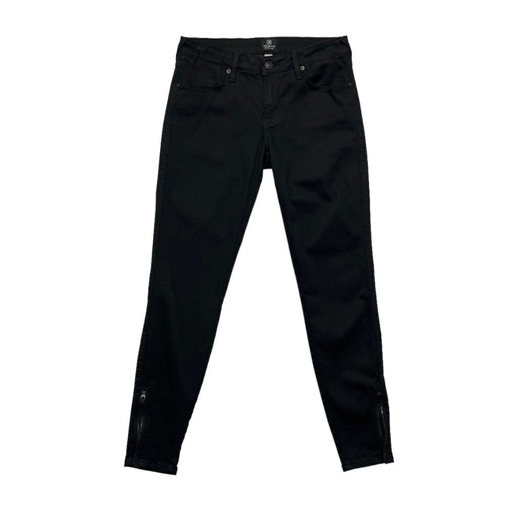 Just Black Women's Super Stretch Ankle Zipper Ultra Soft Skinny Jeans